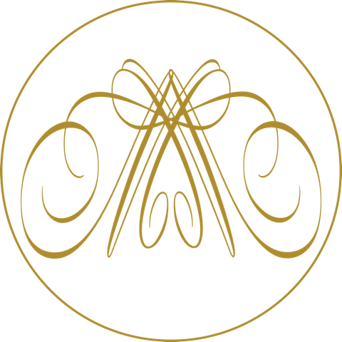 M in gold squished circle 2